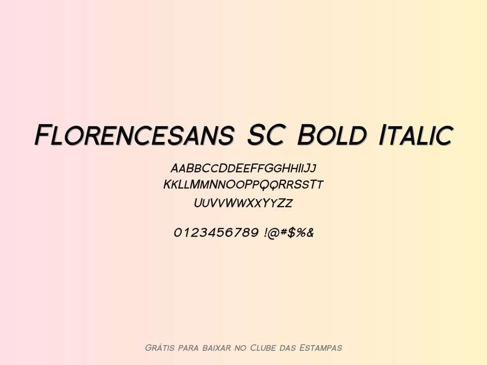 Fonte Florencesans Sc Bold Italic Grátis Para Baixar