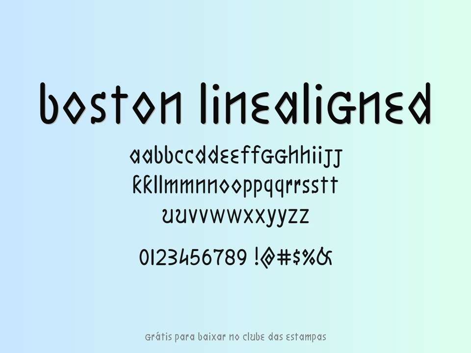 Fonte Boston Linealigned Grátis Para Baixar