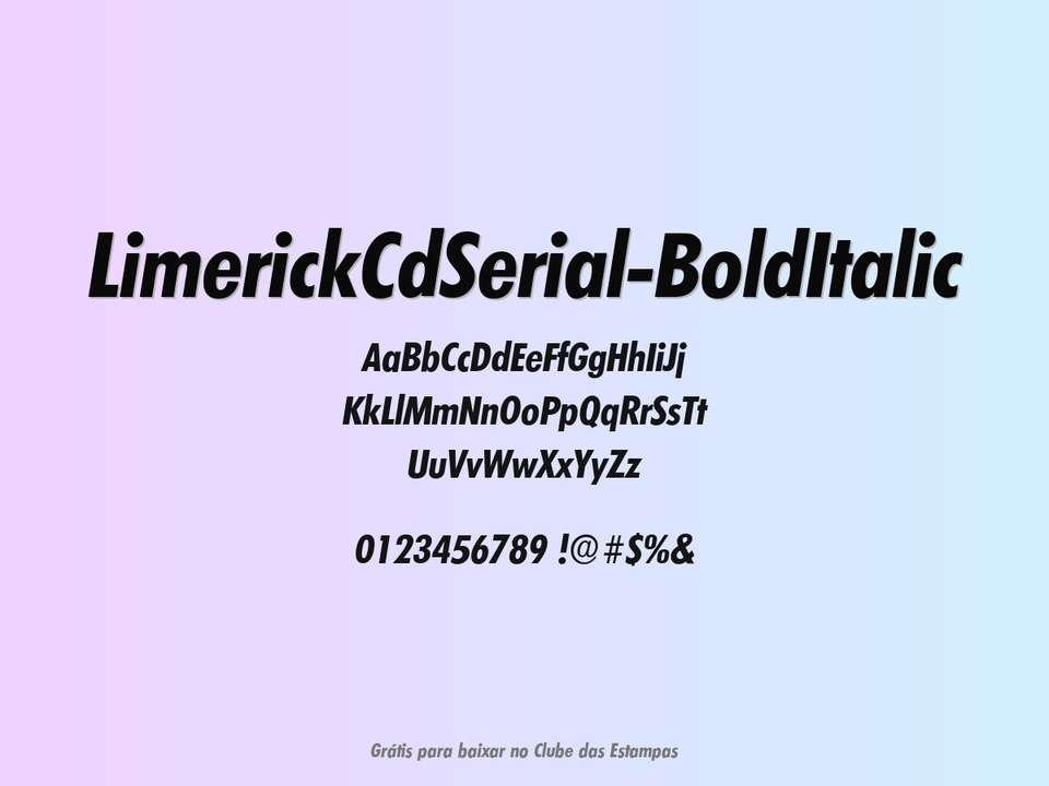 Fonte Limerickcdserial Bolditalic Grátis Para Baixar