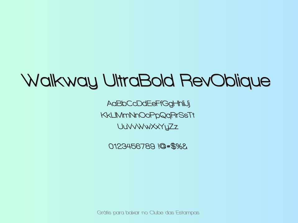 Fonte Walkway Ultrabold Revoblique Grátis Para Baixar