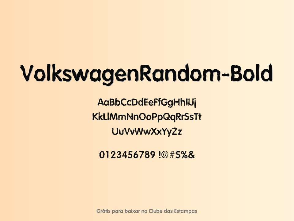 Fonte Volkswagenrandom Bold Grátis Para Baixar