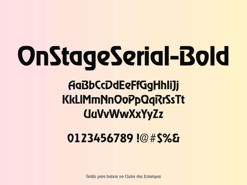 Fonte Onstageserial Bold Grátis Para Baixar