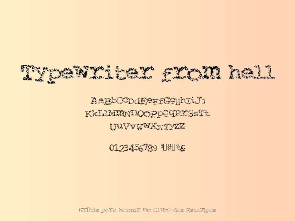 Fonte Typewriter From Hell Grátis Para Baixar