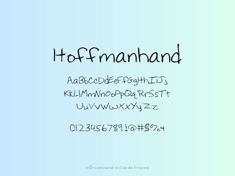 Fonte Hoffmanhand Grátis Para Baixar