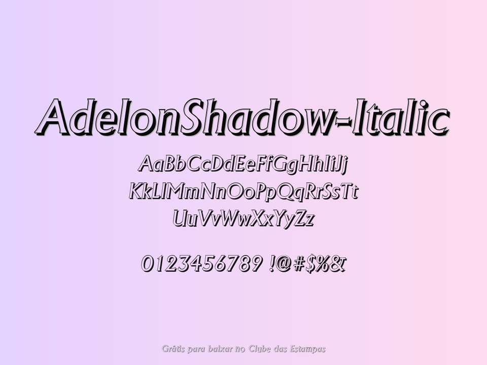 Fonte Adelonshadow Italic Grátis Para Baixar