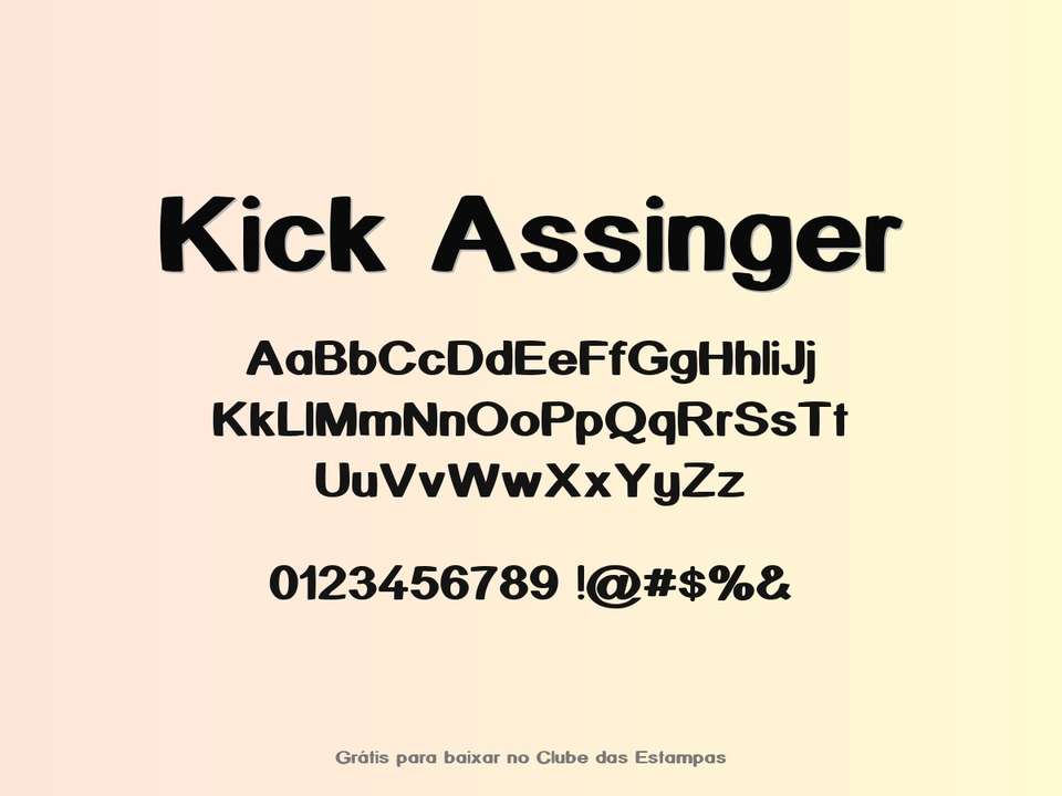 Fonte Kick Assinger Grátis Para Baixar