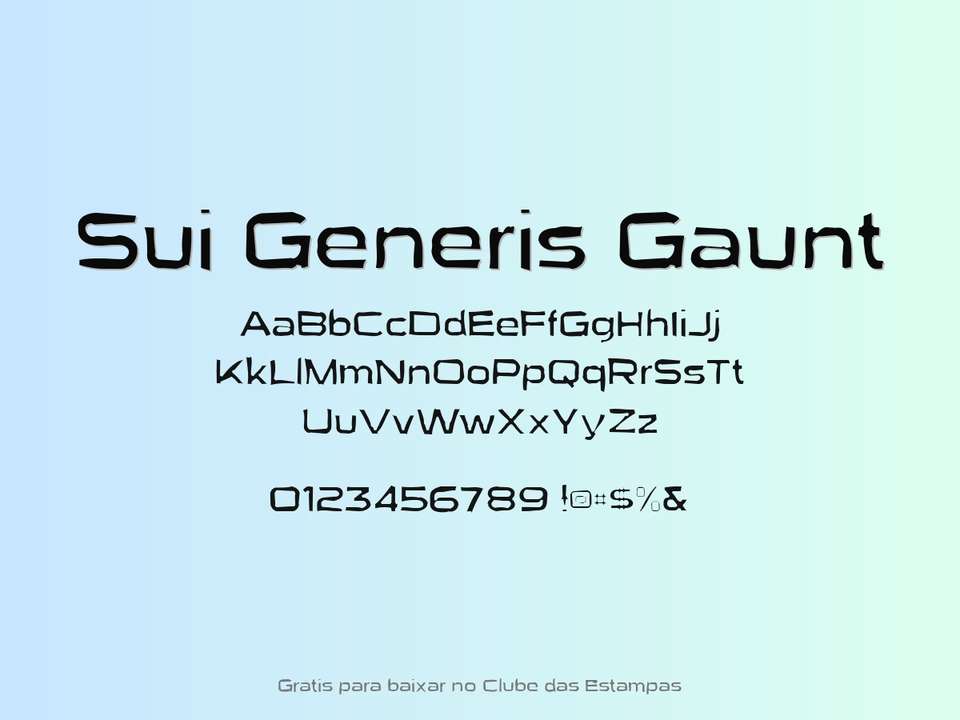 Fonte Sui Generis Gaunt Grátis Para Baixar