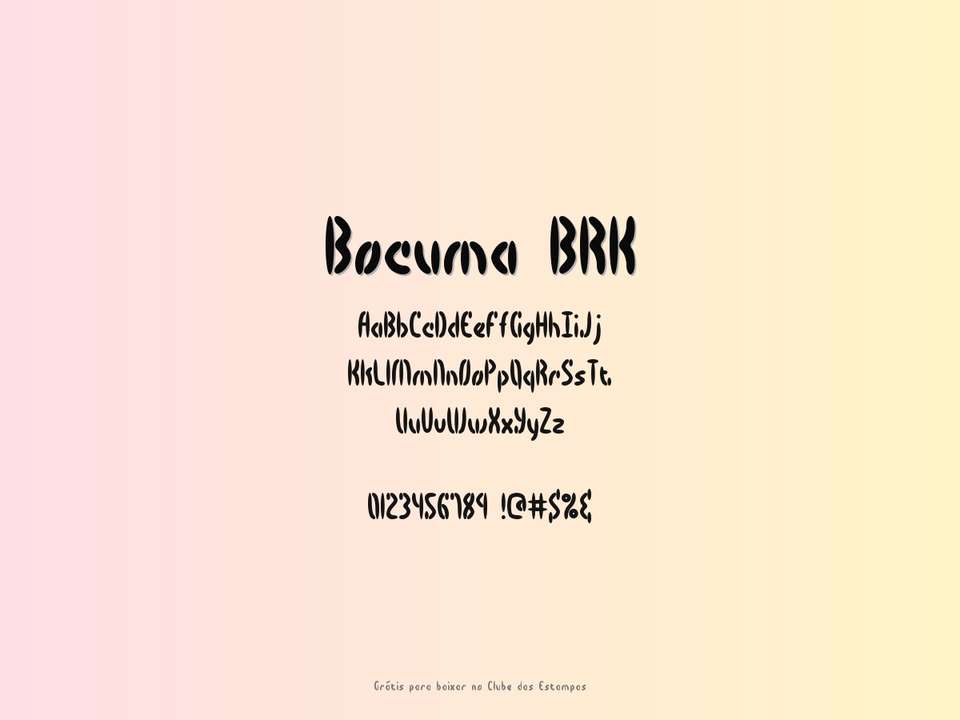 Fonte Bocuma Brk Grátis Para Baixar