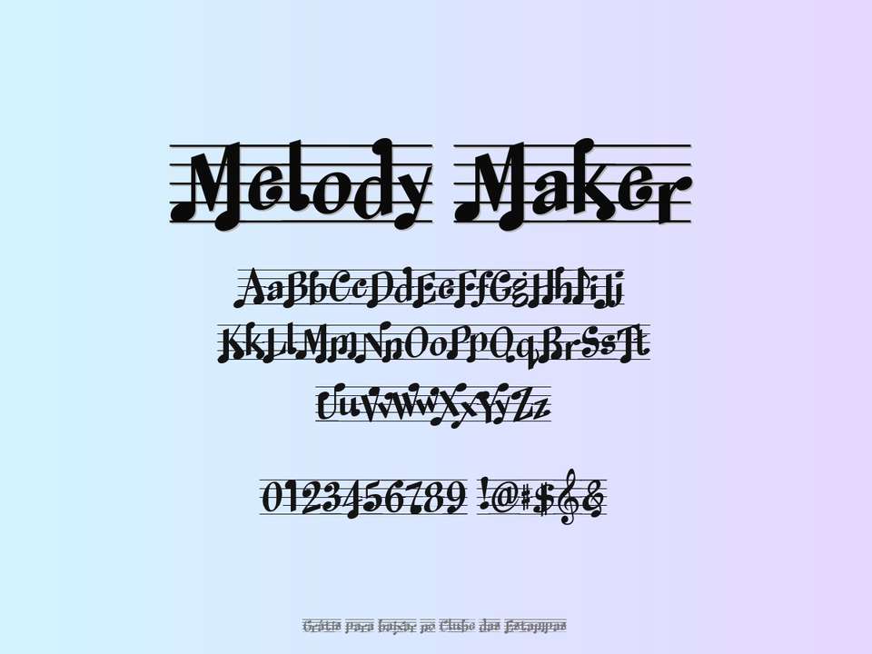 Fonte Melody Maker Grátis Para Baixar