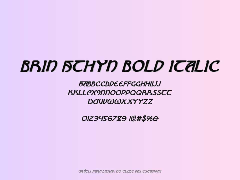 Fonte Brin Athyn Bold Italic Grátis Para Baixar
