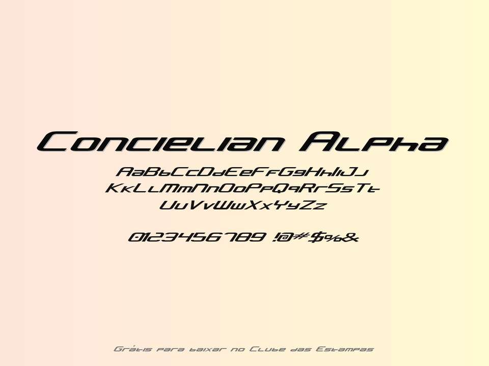 Fonte Concielian Alpha Grátis Para Baixar
