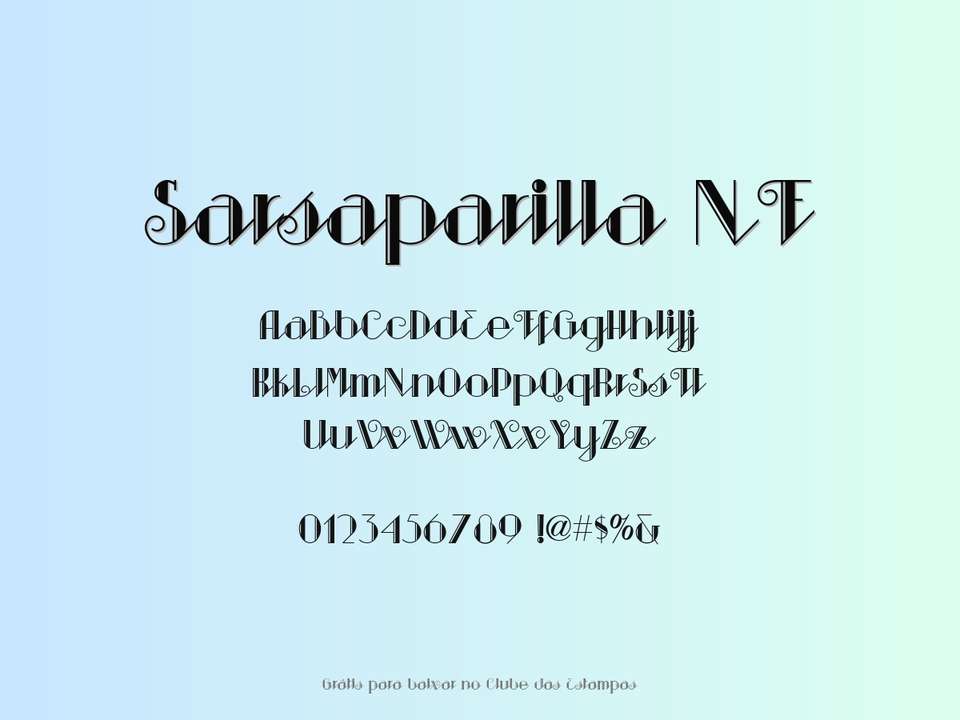 Fonte Sarsaparilla Nf Grátis Para Baixar