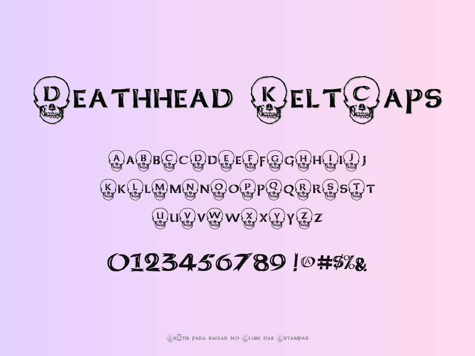 Fonte Deathhead Keltcaps Grátis Para Baixar
