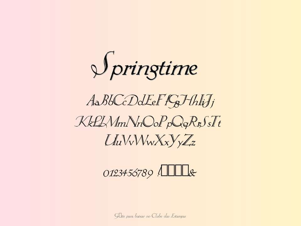 Fonte Springtime Grátis Para Baixar