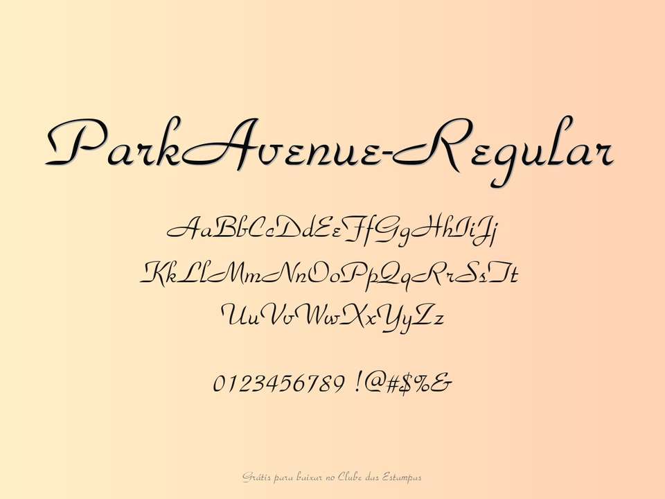 Fonte Parkavenue Regular Grátis Para Baixar