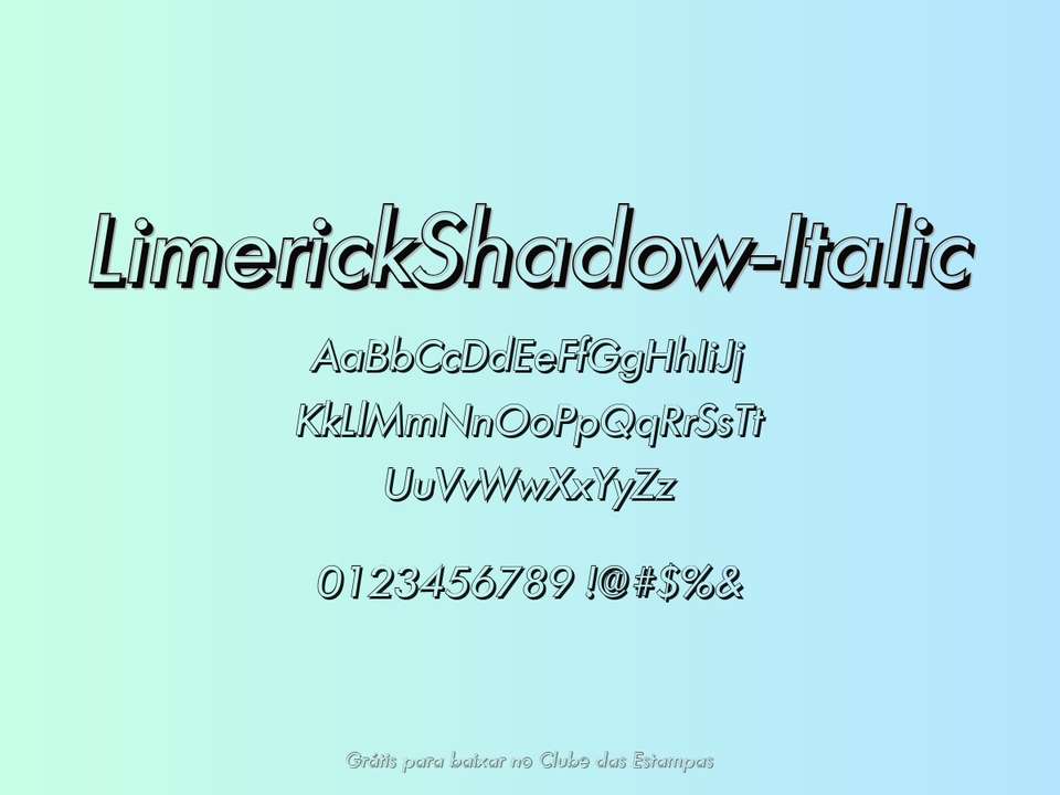 Fonte Limerickshadow Italic Grátis Para Baixar