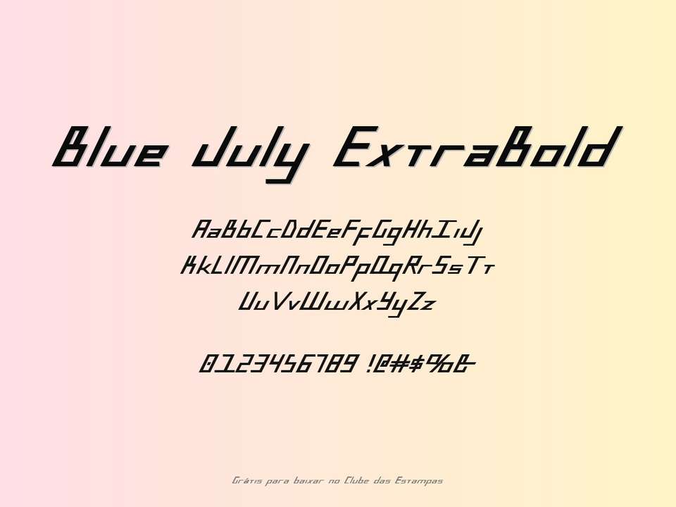 Fonte Blue July Extrabold Grátis Para Baixar