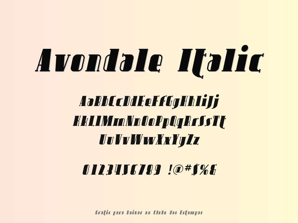 Fonte Avondale Italic Grátis Para Baixar