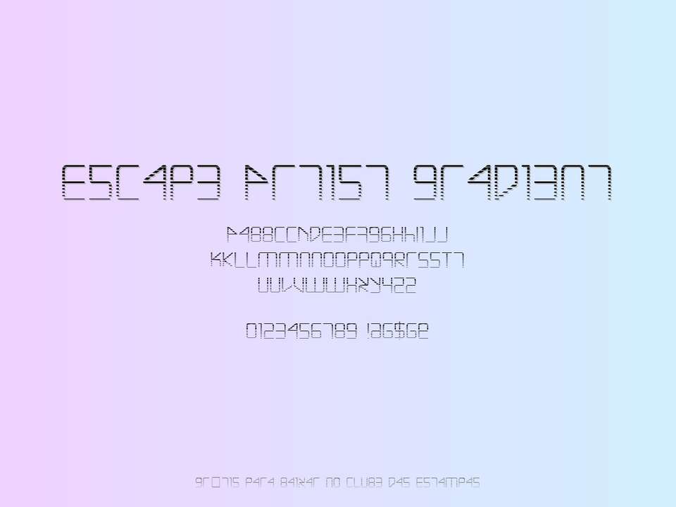 Fonte Escape Artist Gradient Grátis Para Baixar