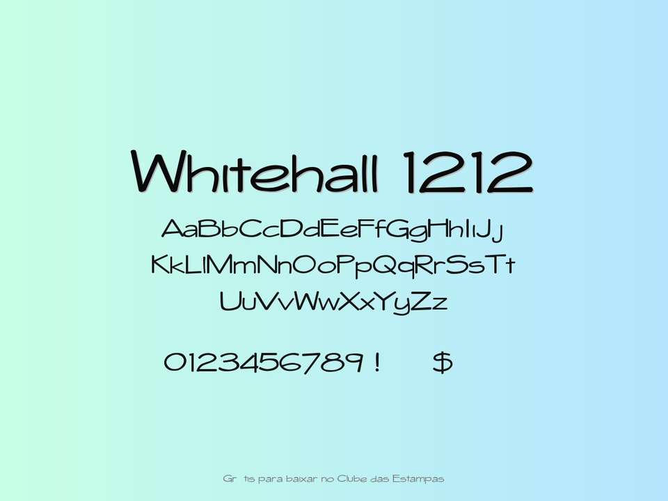 Fonte Whitehall 1212 Grátis Para Baixar