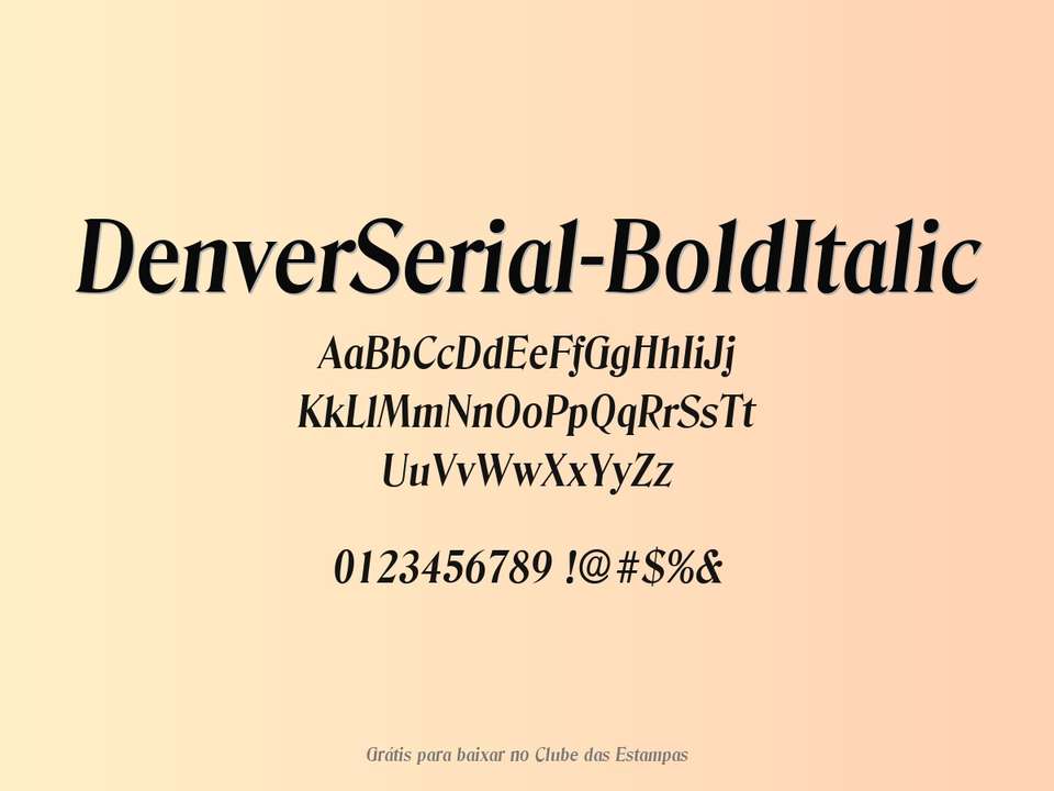 Fonte Denverserial Bolditalic Grátis Para Baixar