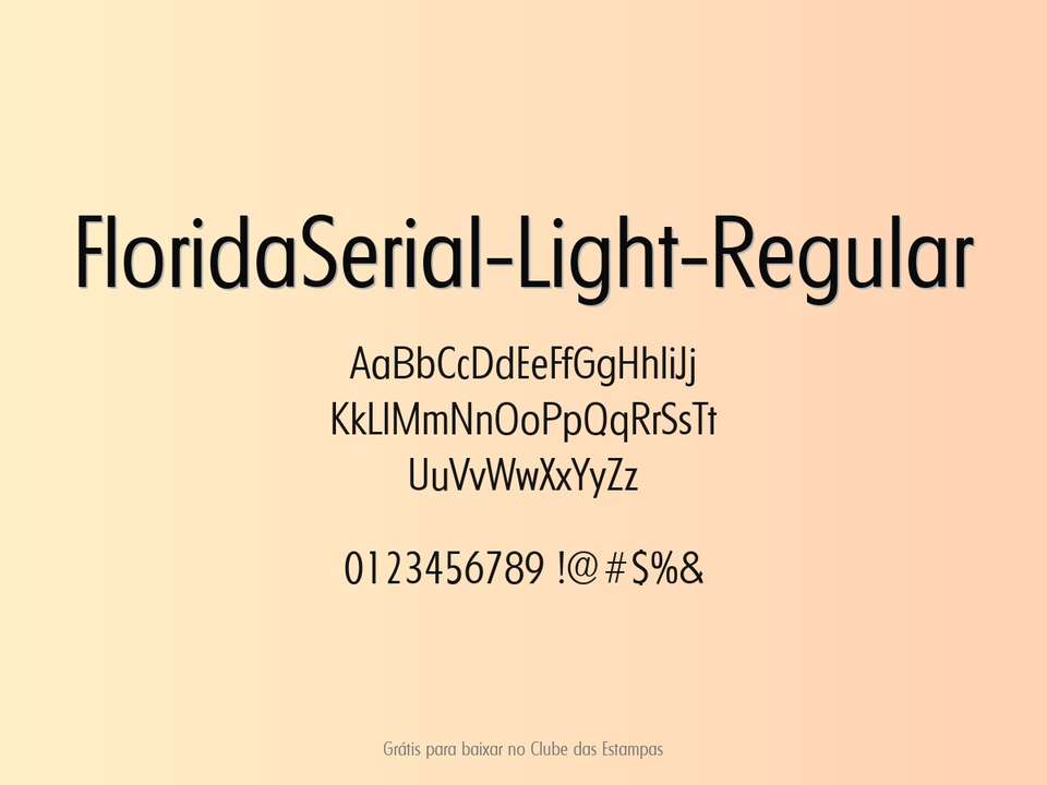 Fonte Floridaserial Light Regular Grátis Para Baixar