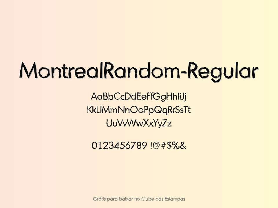 Fonte Montrealrandom Regular Grátis Para Baixar