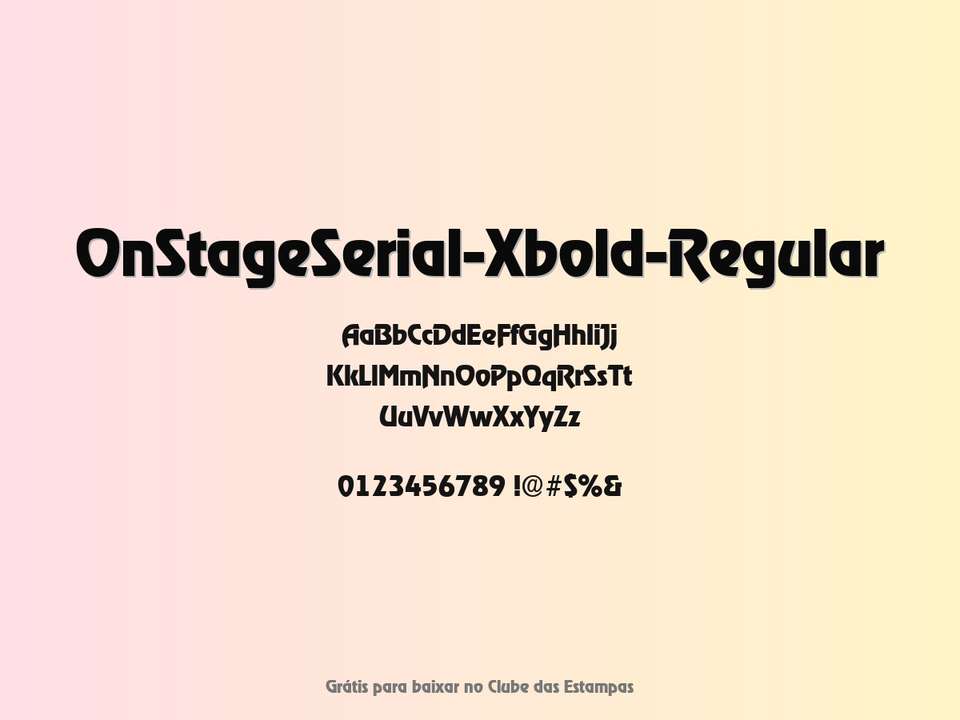 Fonte Onstageserial Xbold Regular Grátis Para Baixar