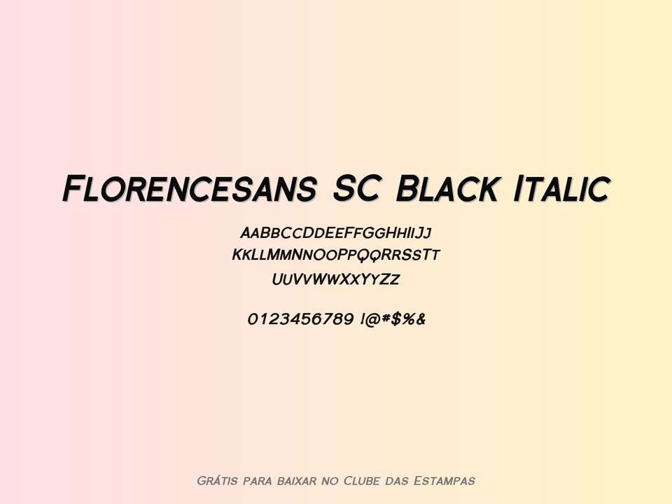 Fonte Florencesans Sc Black Italic Grátis Para Baixar