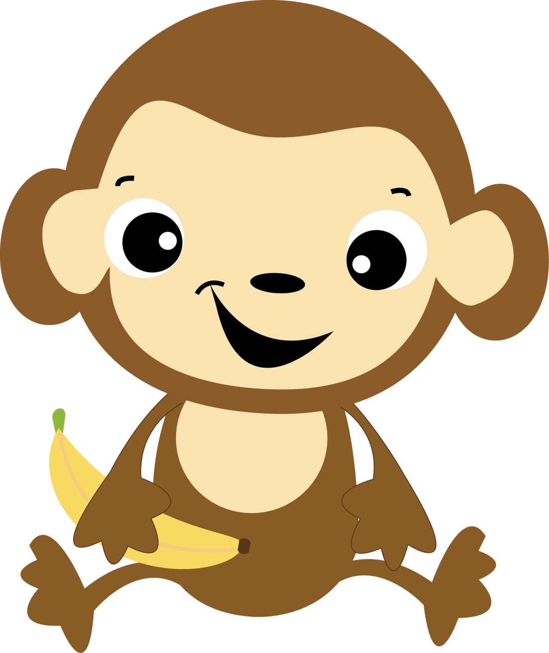 Macaco Cartoon Com Banana Animais Png Grátis Para Baixar