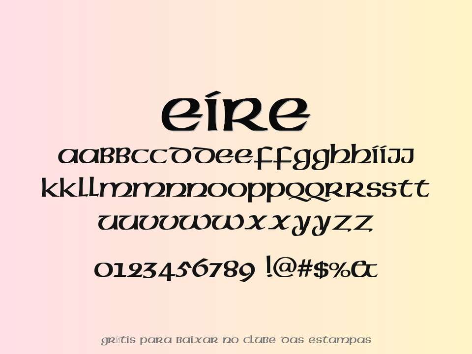Fonte Eire Grátis Para Baixar