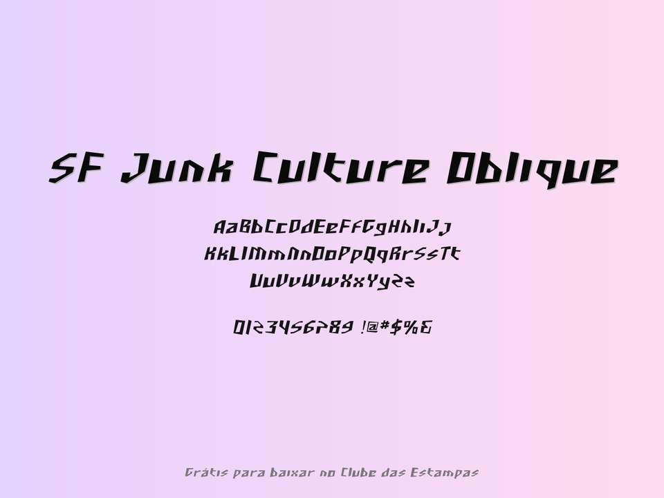 Fonte Sf Junk Culture Oblique Grátis Para Baixar