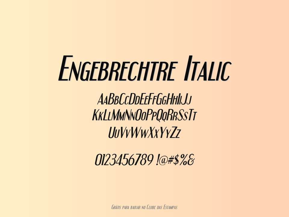 Fonte Engebrechtre Italic Grátis Para Baixar