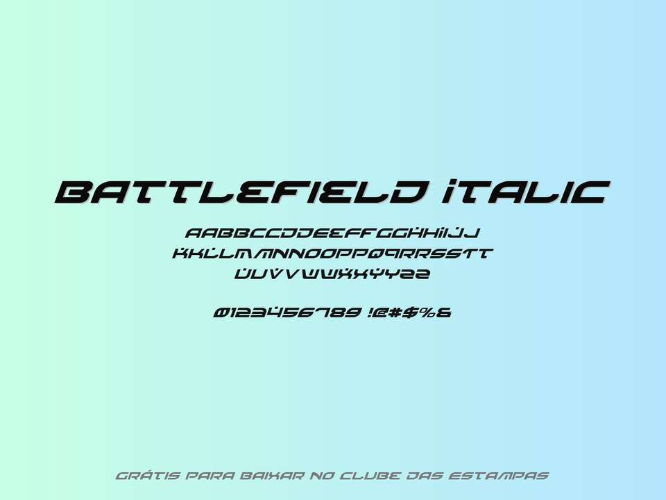 Fonte Battlefield Italic Grátis Para Baixar