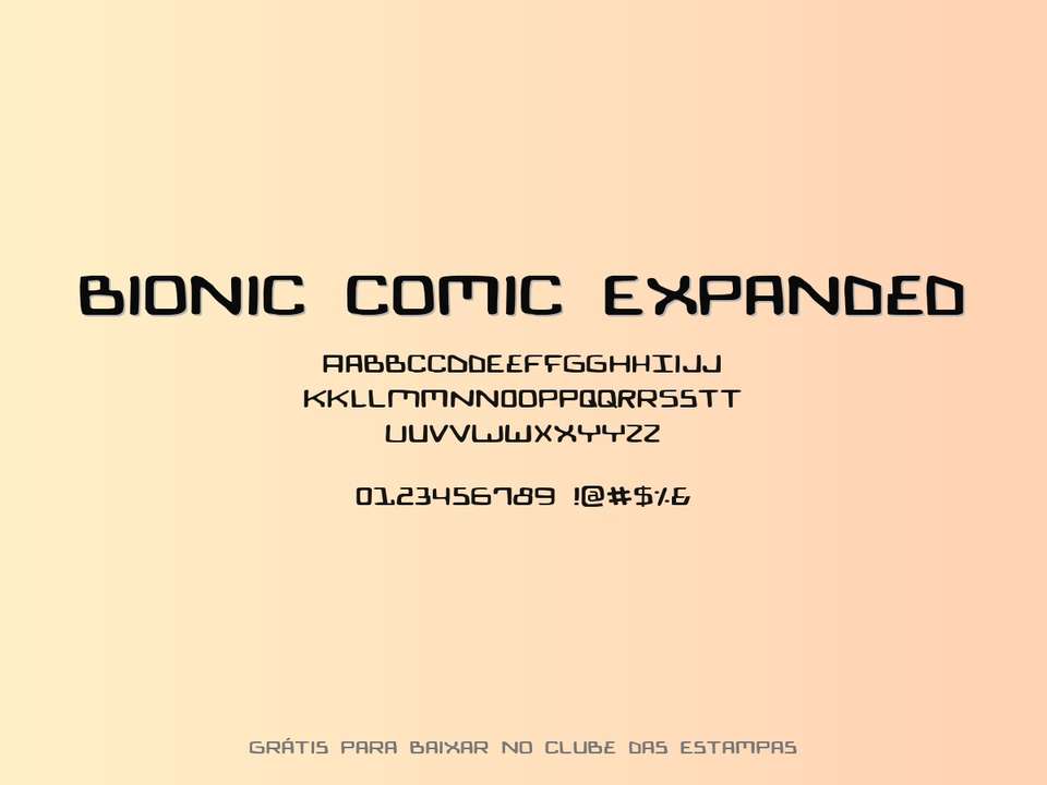 Fonte Bionic Comic Expanded Grátis Para Baixar