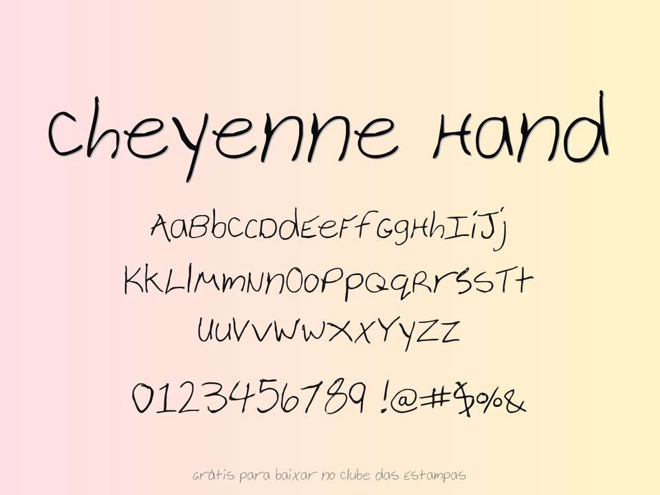Fonte Cheyenne Hand Grátis Para Baixar