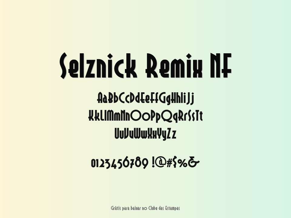 Fonte Selznick Remix Nf Grátis Para Baixar