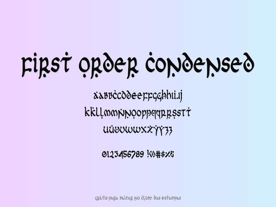 Fonte First Order Condensed Grátis Para Baixar