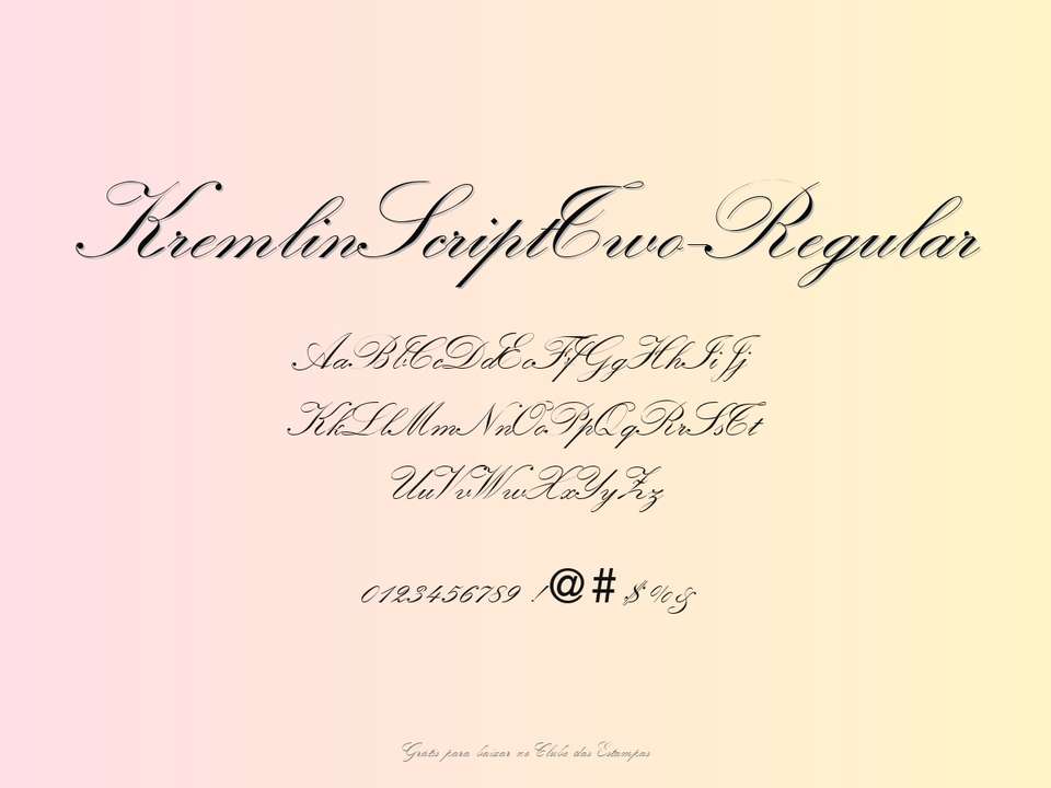 Fonte Kremlinscripttwo Regular Grátis Para Baixar