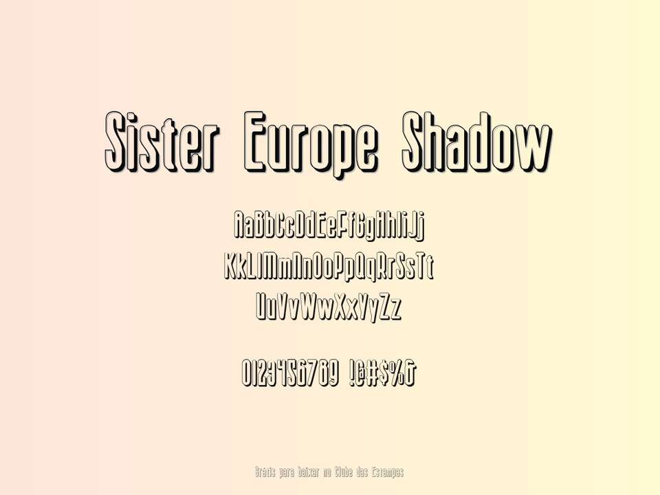 Fonte Sister Europe Shadow Grátis Para Baixar