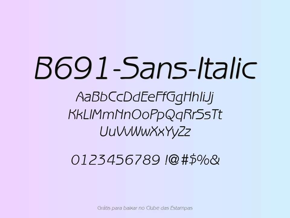 Fonte B691 Sans Italic Grátis Para Baixar