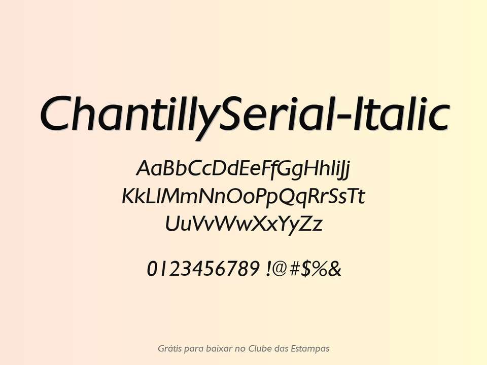 Fonte Chantillyserial Italic Grátis Para Baixar
