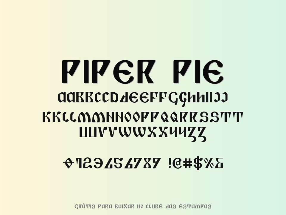 Fonte Piper Pie Grátis Para Baixar