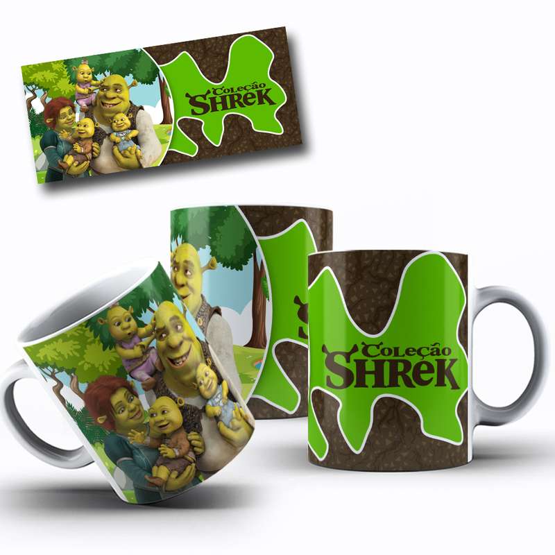 Arte Para Caneca Shrek Personagens Serie Cartoon 4