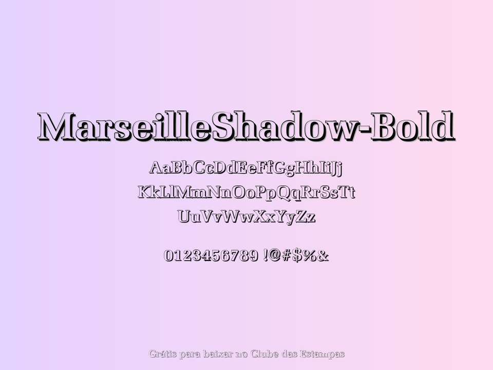 Fonte Marseilleshadow Bold Grátis Para Baixar