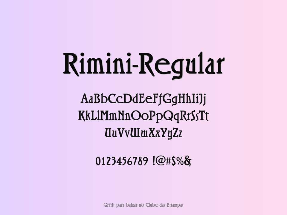 Fonte Rimini Regular Grátis Para Baixar