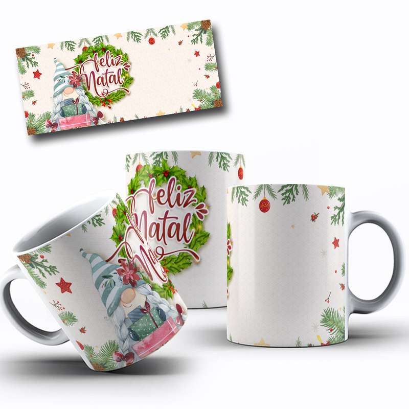 Arte Para Caneca Feliz Natal Personagem Cartoon 51