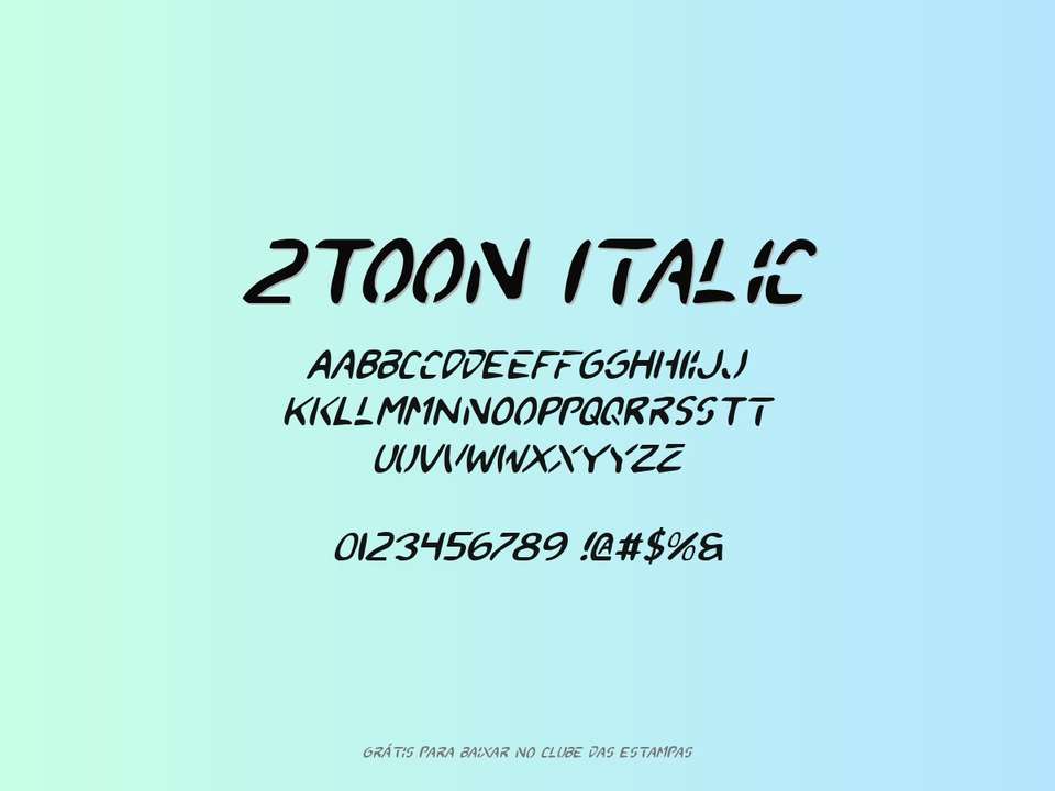 Fonte 2toon Italic Grátis Para Baixar