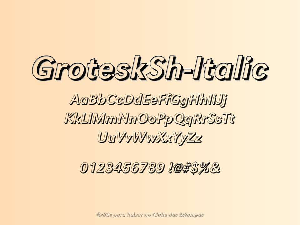 Fonte Grotesksh Italic Grátis Para Baixar
