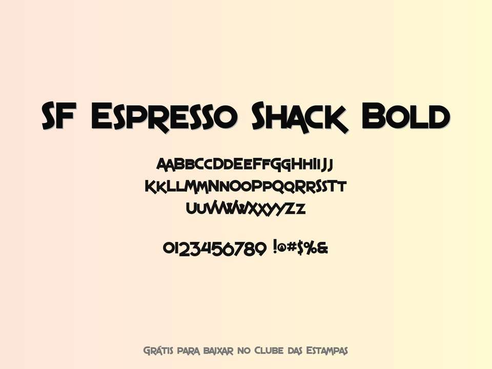 Fonte Sf Espresso Shack Bold Grátis Para Baixar